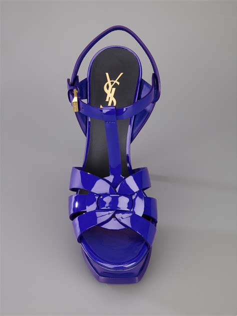 yves saint laurent blue tribute sandals|yves saint laurent women sandals.